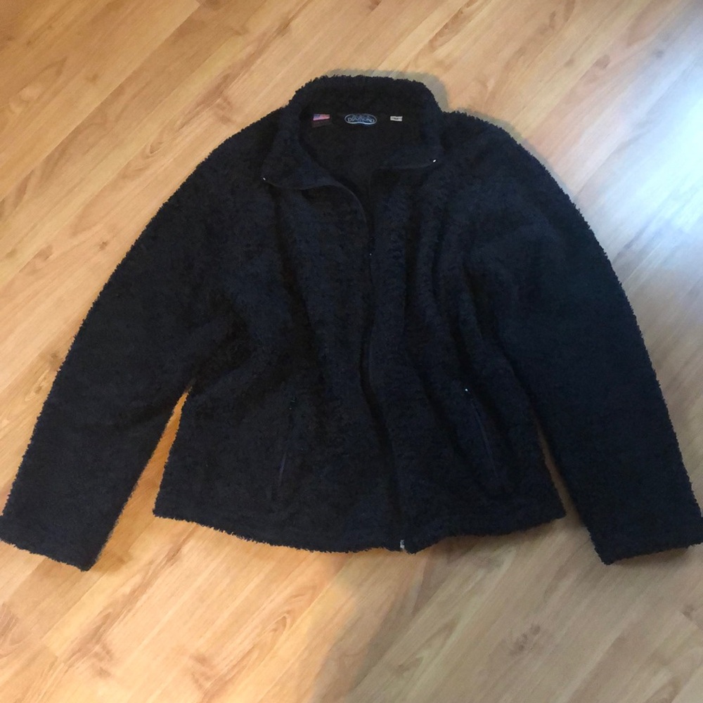 Black diamond Sherpa style fuzzy jacket